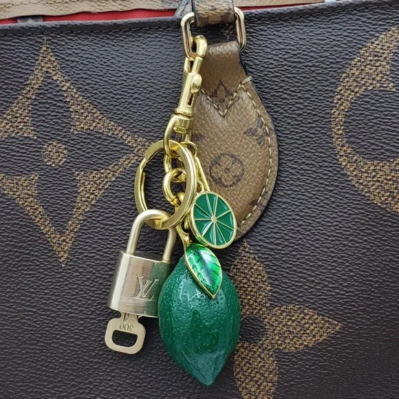 Louis Vuitton Authentic Gold Lock 🔒 Unbranded Lemon Keychain Charm for Bags