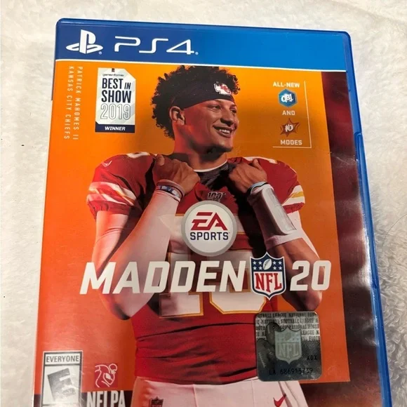 CASE ONLY NFL MADDEN 20, PATRICK MAHOMES II KC CHIEFS COVER  PS4 GAME