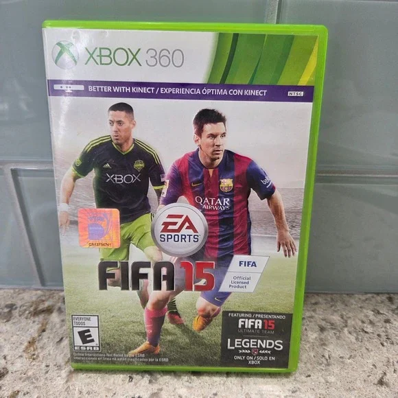 Xbox 360 FIFA 15 Ultimate Team Legends Edition‎ Video Game Disc Case