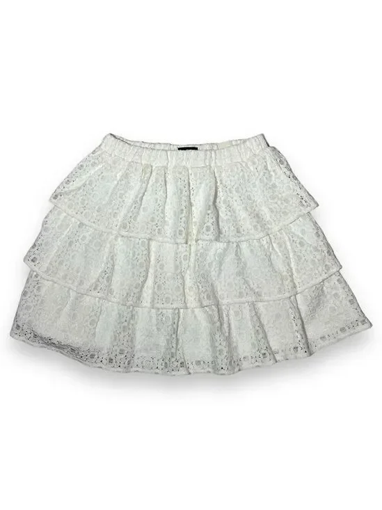 The Children’s Place Girl’s White Lace Tiered Mini Skirt Size 10/12