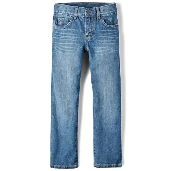 The Children's Place Girls Blue Denim Straight Leg Jeans Youth Size 12 Slim