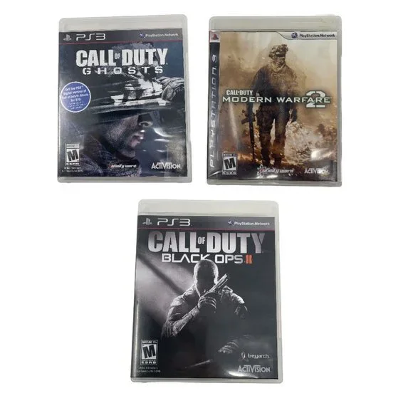 Playstation 3 PS3 Call Of Duty Lot 3 Games‎ Ghosts Black Ops II Modernware 2