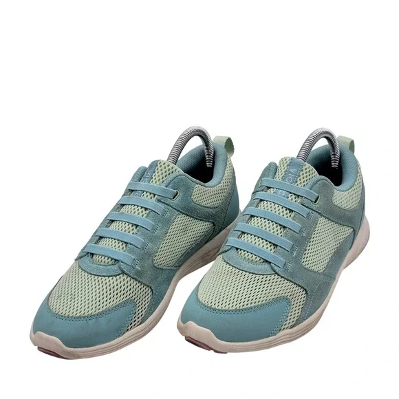 Vionic Zesta Shoes Womens Size 8.5 Blue Mesh Suede Athletic‎ Sneakers Comfort 39