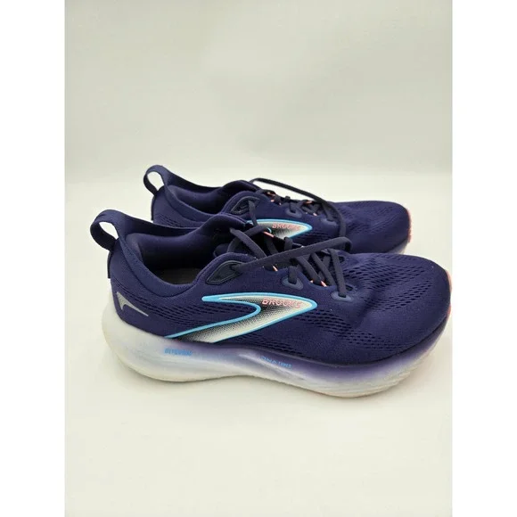 Brooks Glycerin 22 Womens Size 9 2E Running Shoes‎ Navy Purple Blue Coral