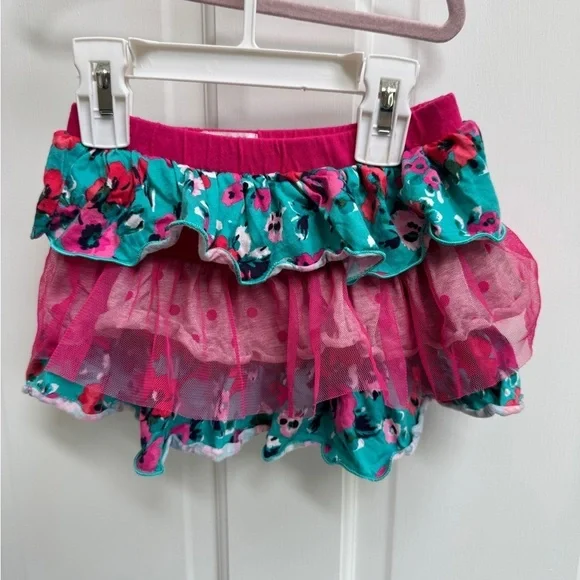 The Children’s Place 2T Girls Colorful Floral Skirt with Ruffles & Tulle