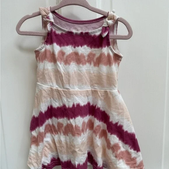 The Children's Place 12-18M Girls Pink and White Tank Top Flowy Dress