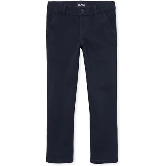 New NWT The Children's Place Girls' Navy Blue Skinny Chino Pants Youth Size 16