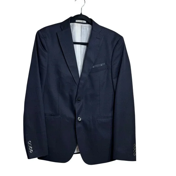 ZARA MAN Dark Navy Blue Blazer Jacket Men  USA 40 formal sophisticated