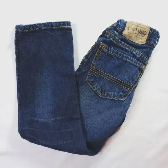 The Children's Place Skinny Jeans Adjstble Waist Denim Pants Cotton Dark Boys 5