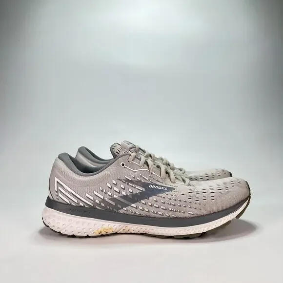 Brooks Ghost 13 Gray Silver Lace Road Running Shoes 1203381B051 Women's Size 9.5