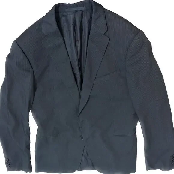 Armani Collezioni Black Pinstripe Blazer