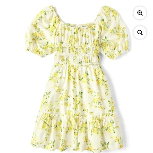 The Children’s Place Girls Floral Print Ruffle Dress Size Medium (7-8) NWT