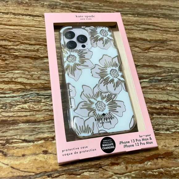 Kate Spade Floral Phone Case Compatible with iPhone 13 Pro Max