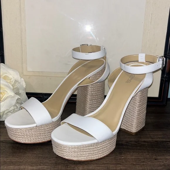 MICHAEL Michael Kors Ashton Ankle-Strap Espadrille Platform Sandals sz 10 NWT