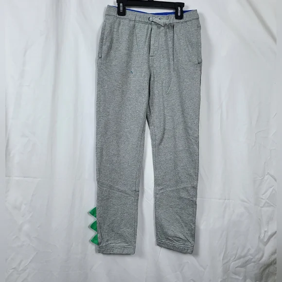 Gymboree Boys Gray Green Dinosaur‎ 3D Spikes Jogger Pants Hello Dino Sz 12