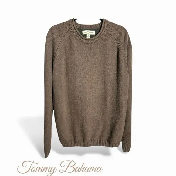 Tommy Bahama Men's Crewneck Sweater in Warm Brown