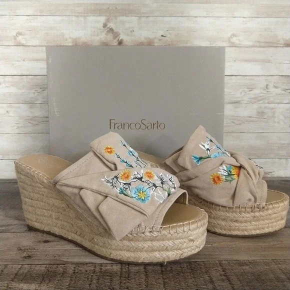 Franco Sarto Talinda Wedge Espadrilles Sandals 10