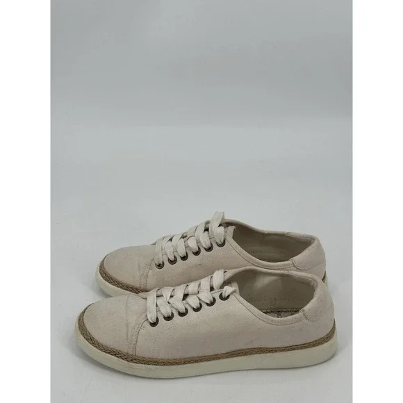 Vionic‎ Hattie Sneaker Espadrilles White Canvas Lace Up VS223 W's Sz 7
