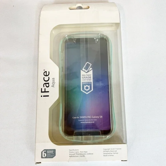 NEW iFace Samsung Galaxy S8 Aqua Blue Cell Phone Case Cover