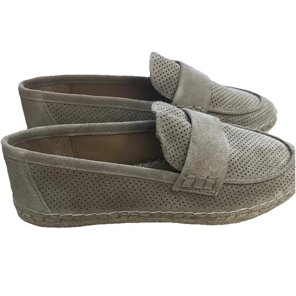 Marc Fisher Womens  Beige Slip on Suede espadrilles size 6.5 M Excellent