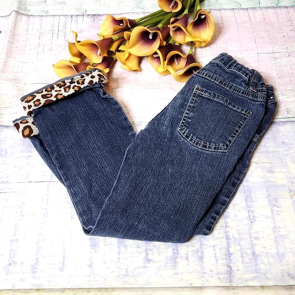 Kid's Gymboree Animal Print Cuff Jeans