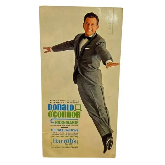 1963 Donald O'Connor Dick Van Dyke Show at Harrahs Lake Tahoe Casino Postcard