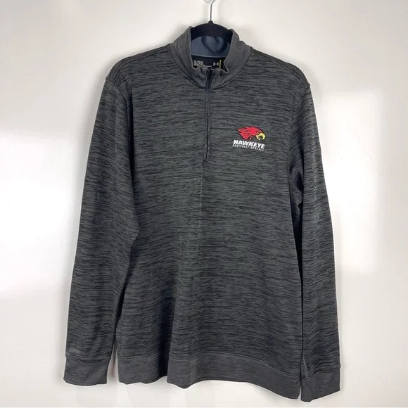 Under Armour ColdGear 1/4 Zip Pullover Men’s XL Loose Fit Sweater Hawkeye Logo