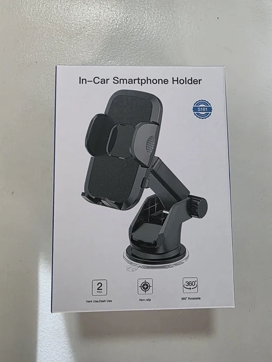 Universal In-Car Smartphone Holder 360 Rotatable - Black.