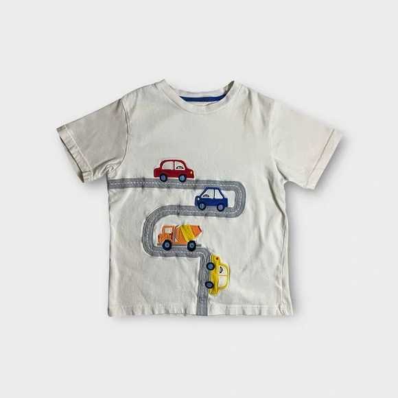 Gymboree Automobile On The Road Applique White Shirt