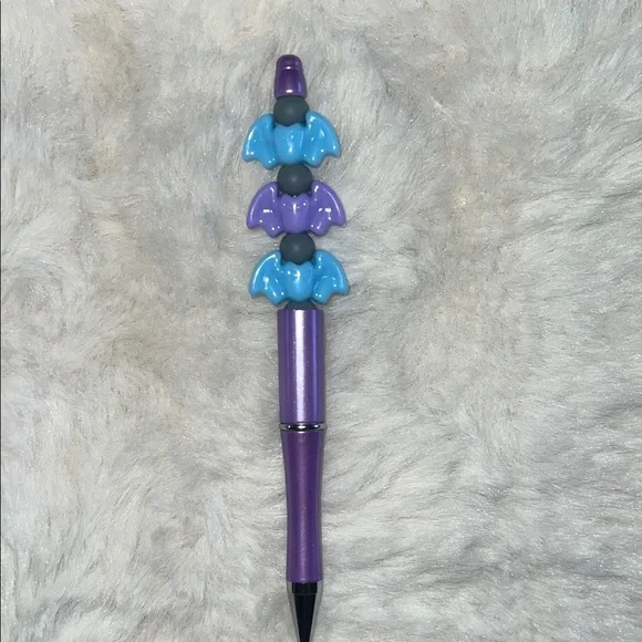 Purple and Blue Bat Pen