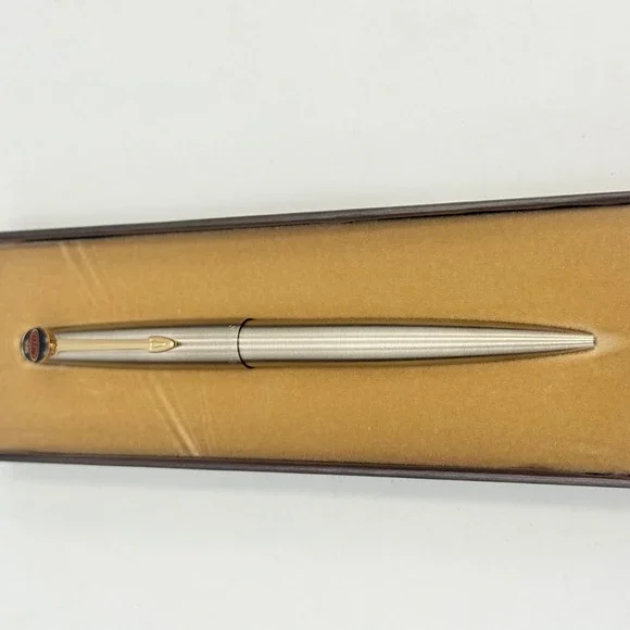 Vintage Parker Jotter Pen MTD 50th Anniversary Brushed Stainless Steel Gold Trim