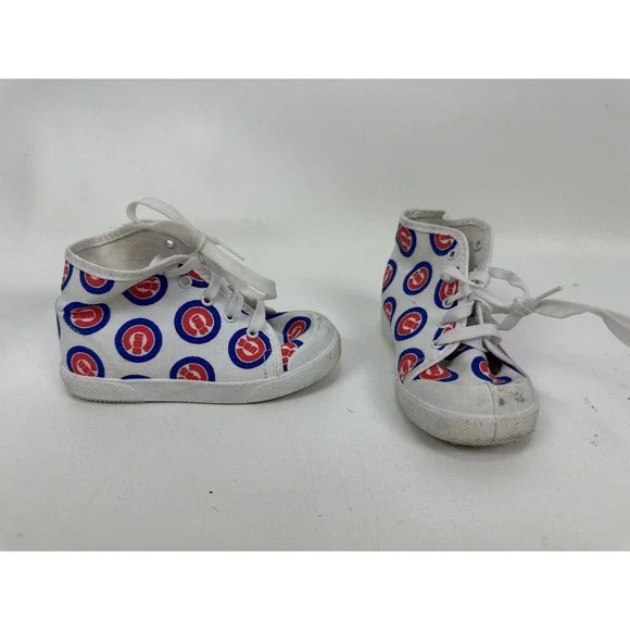 Chicago Cubs  Baby Toddler Shoes Hightops‎ Infant  Size 5 Vintage Lace Up