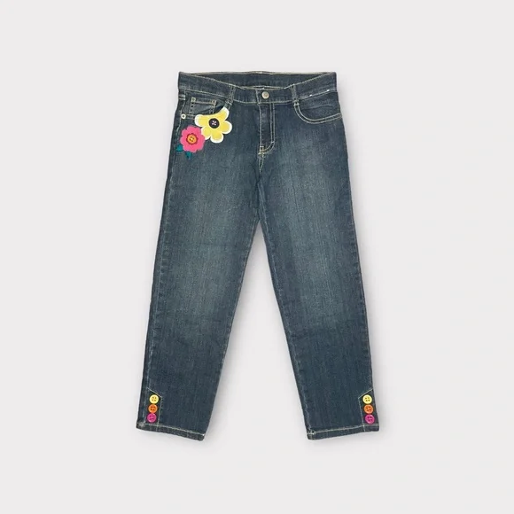 Gymboree 2013 Applique Floral Blue Jeans
