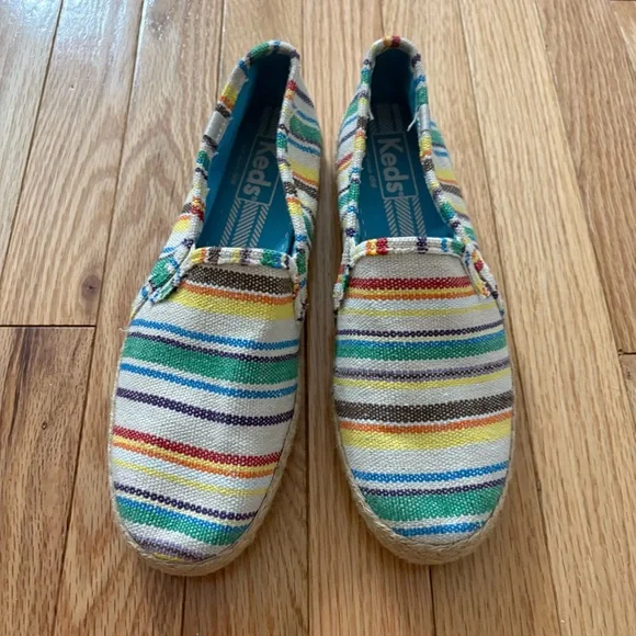 KEDS Multi Coloured Espadrilles slip-on Colourful Stripes 10