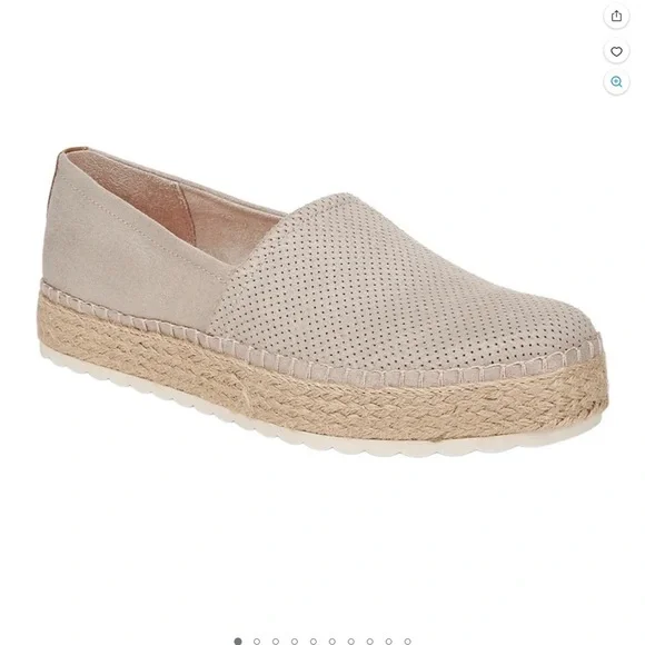 Dr. Scholl's Women's Sunray Espadrille Loafer - Light Grey, slip-on, size 7.5