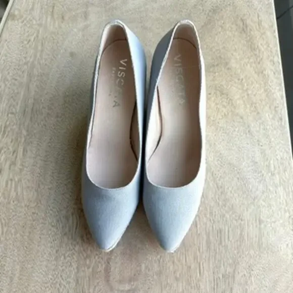 NWOT Viscata Barcelona‎ Roses U-Cut Canvas: medium wedge slip on espadrilles