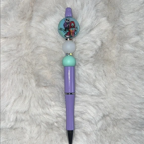 Jack And Sally Purple and Mint Decorative Pen