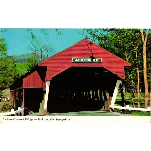 Vintage Jackson Covered Bridge White Mountains New Hampshire Not Postmarked