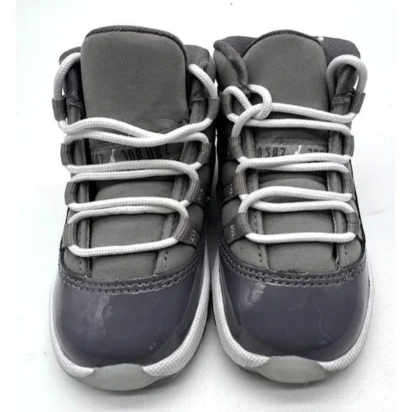 Nike Air Jordan 11 Retro Little Flex TD Cool Grey White 378040-005 Toddler 5C