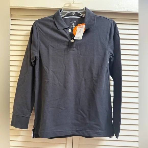 Gymboree  Navy Long Sleeve Polo Shirt Boy’s Sz 10