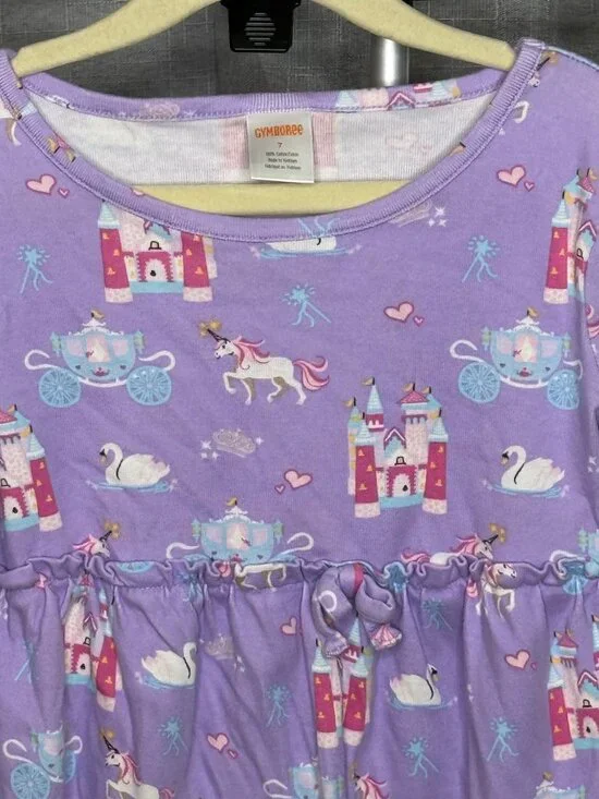 Gymboree - Girls Unicorn Long Sleeve Top - Size 7