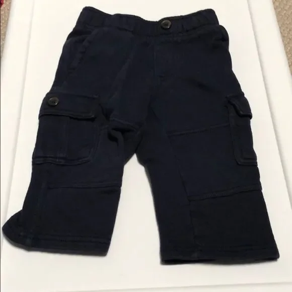 🍭6/$30 Gymboree thick cargo navy pants 12-18 m