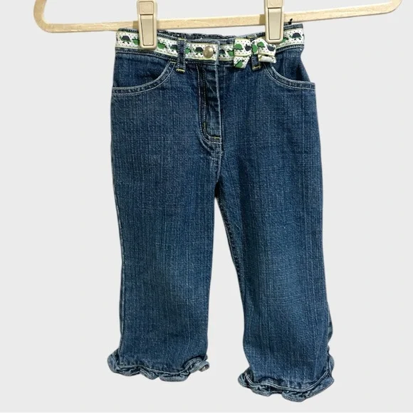 2005 Gymboree PREP CLUB turtle ribbon belt denim Size 2T