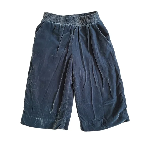 Gymboree Blue Velvet Culottes Cropped Pants