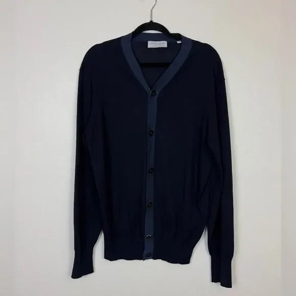 Tomorrowland Toriko Tricot Knit Silk Cashmere Button Front Preppy Cardigan Large