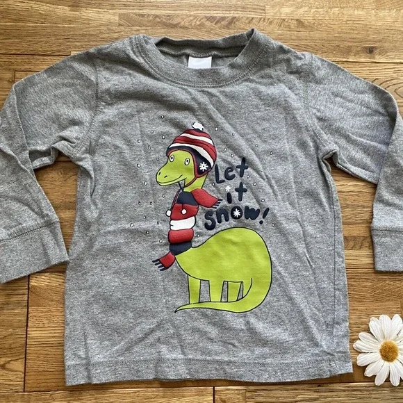 Gymboree‎ Christmas Dinosaur Shirt Size 18-24 Months
