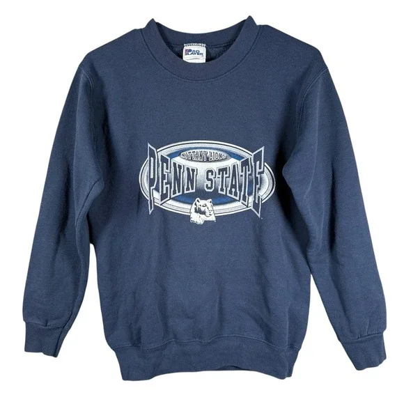Vintage Penn State Crewneck Sweatshirt Youth Large/XL Blue Logo Graphic NCAA