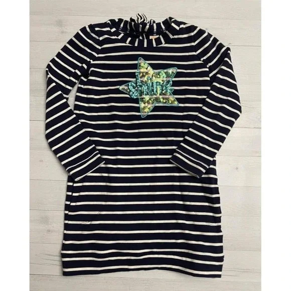 Girls Gymboree sweater dress sequin star stripes‎ size 12