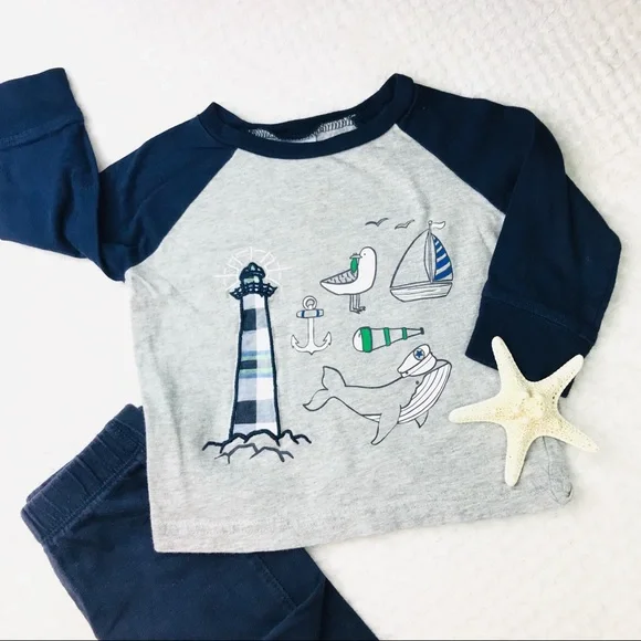 COPY - Gymboree lighthouse long sleeve 100% cotton shirt