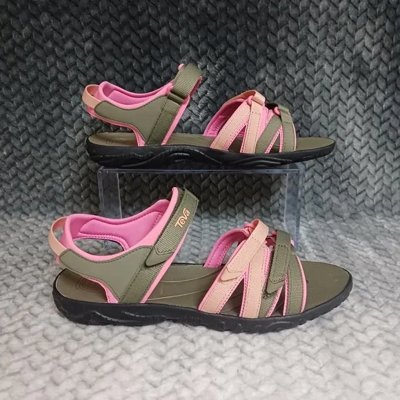 Teva Tirra Women's Strappy Sandals Burnt Olive Adjustable‎ Strap Comfort Size 5